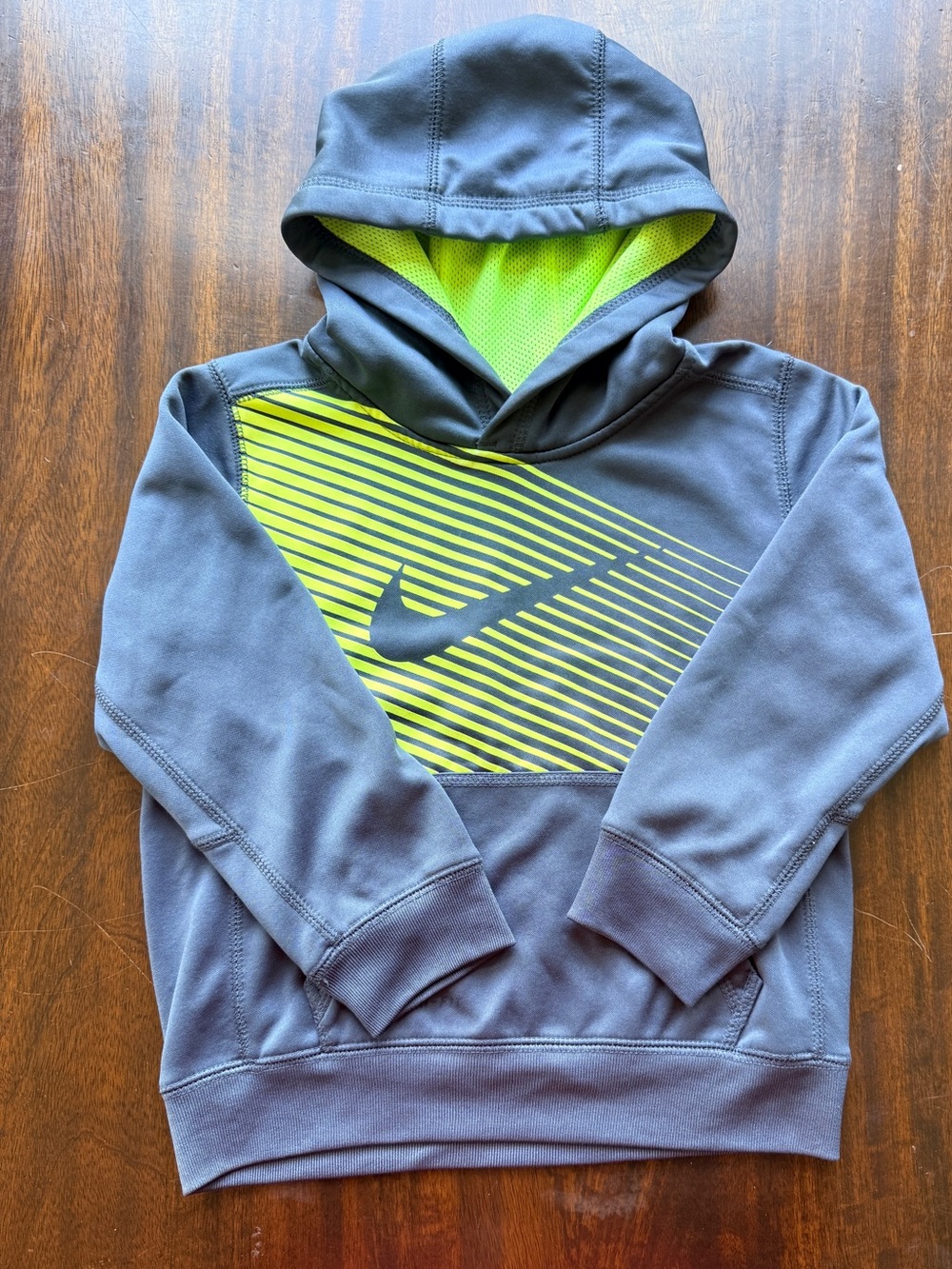 Nike Therma fit hoodie with Neon Green Stripe and Swoosh